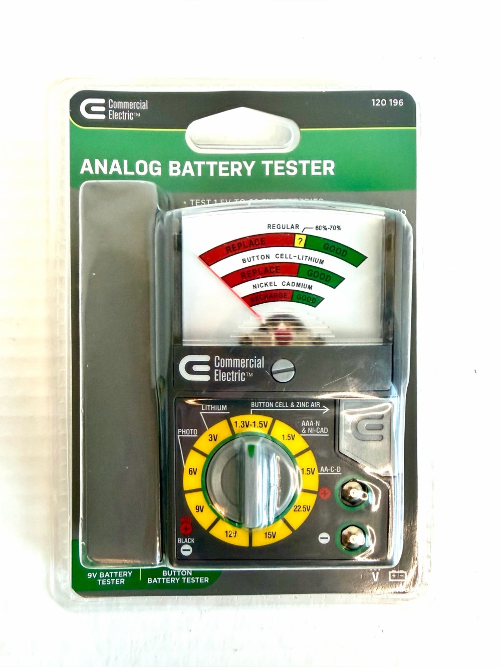 Commercial Electric Analog Battery Tester, Model 120 196